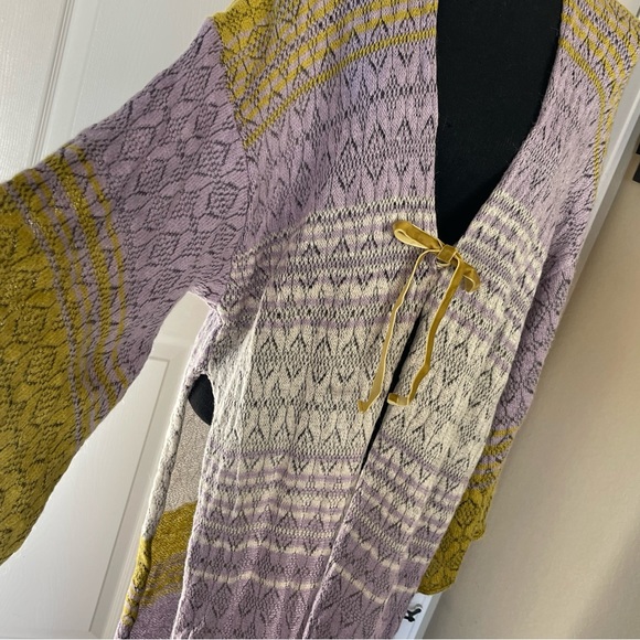 Free People Maxi Cardigan With Velvet Tie Closure - Picture 2 of 6